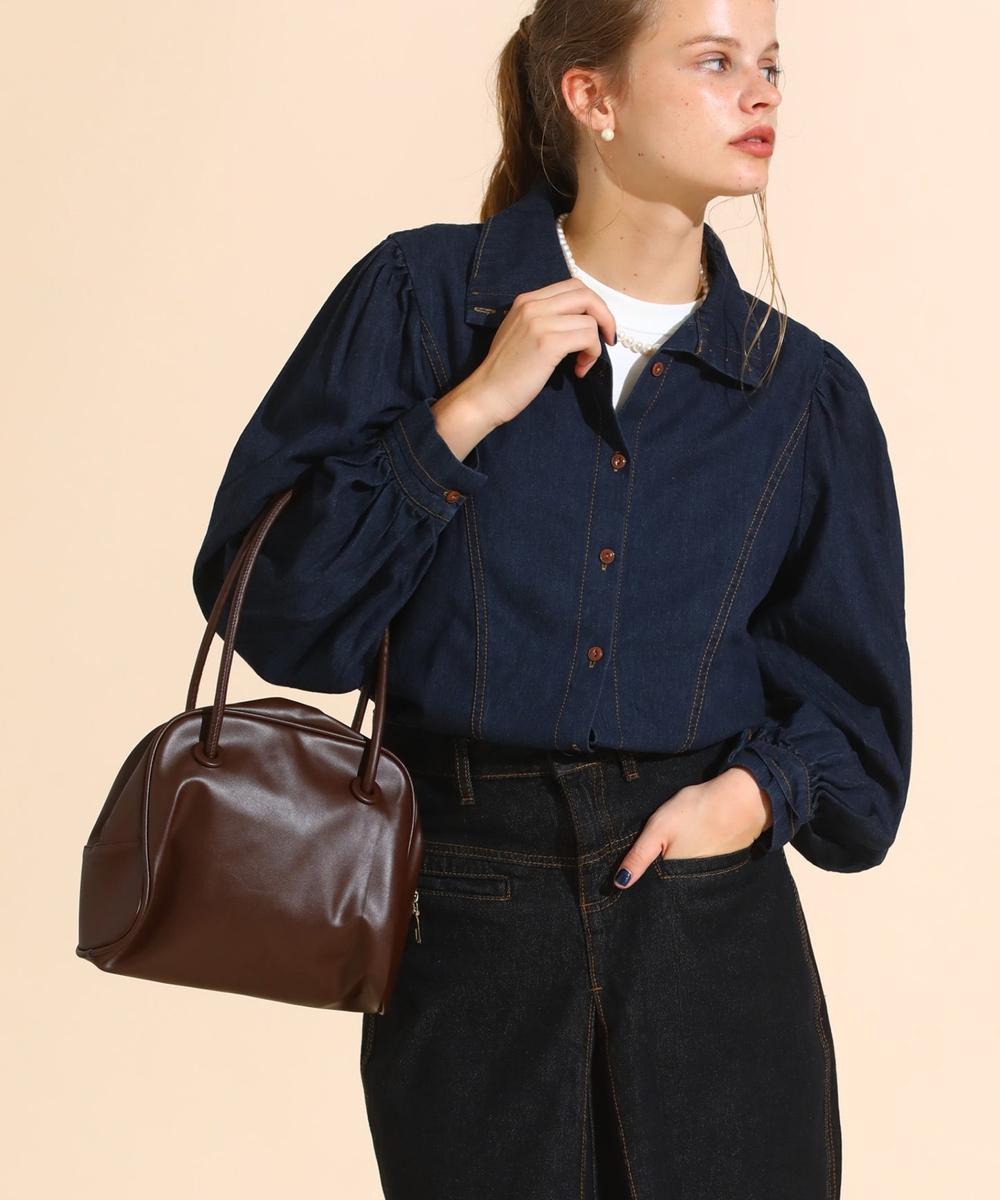 スクエアショルダーバッグ