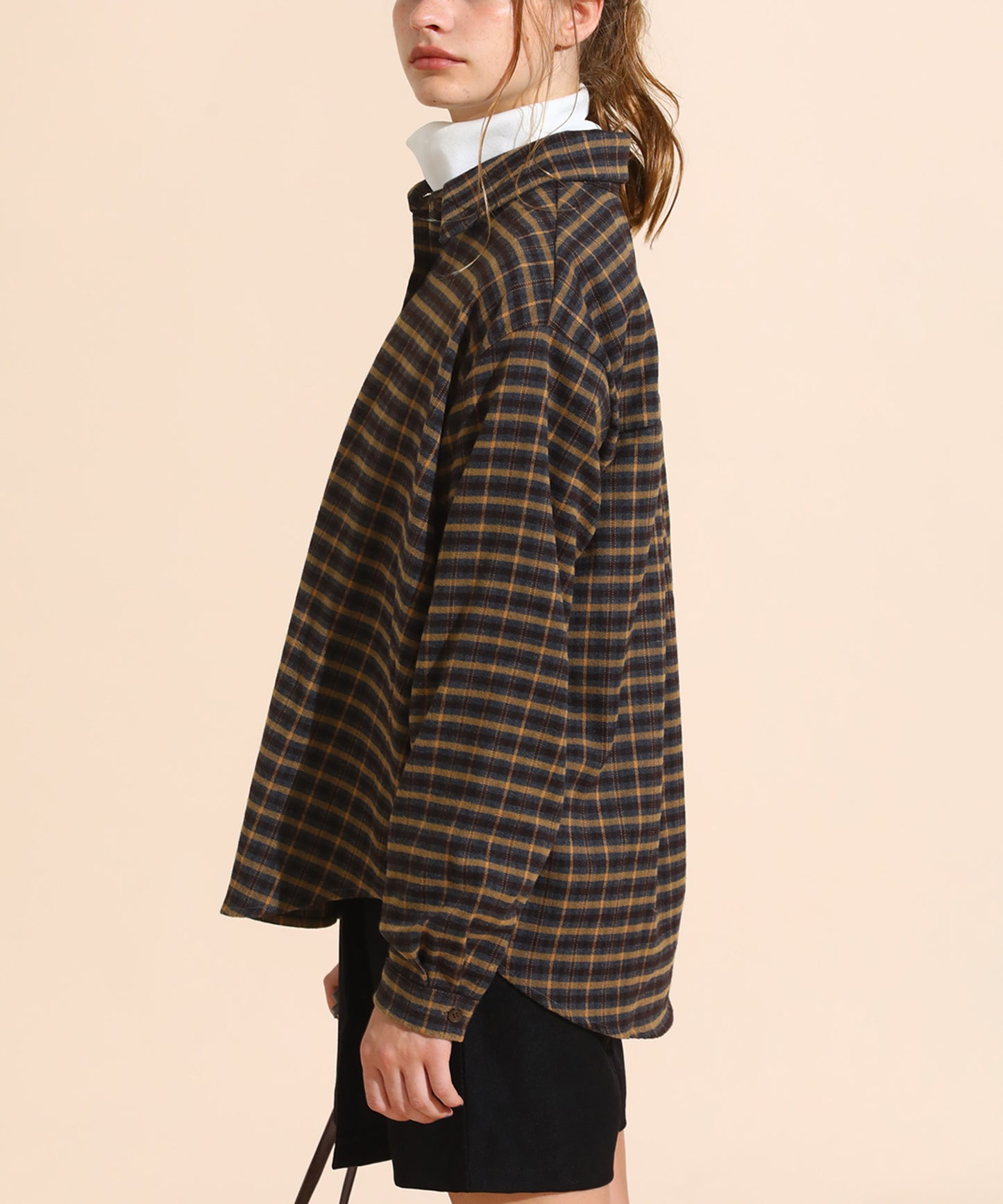 チェックコーデュロイシャツ