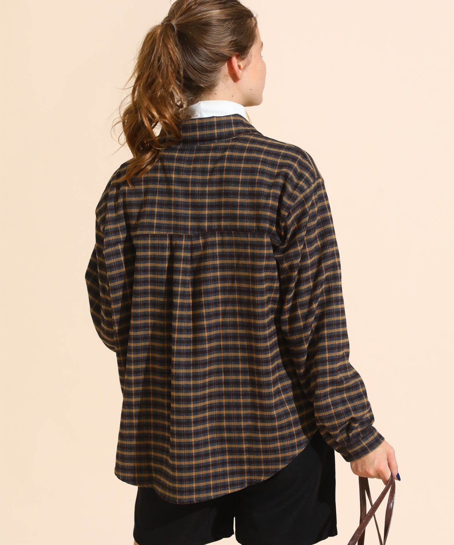 チェックコーデュロイシャツ