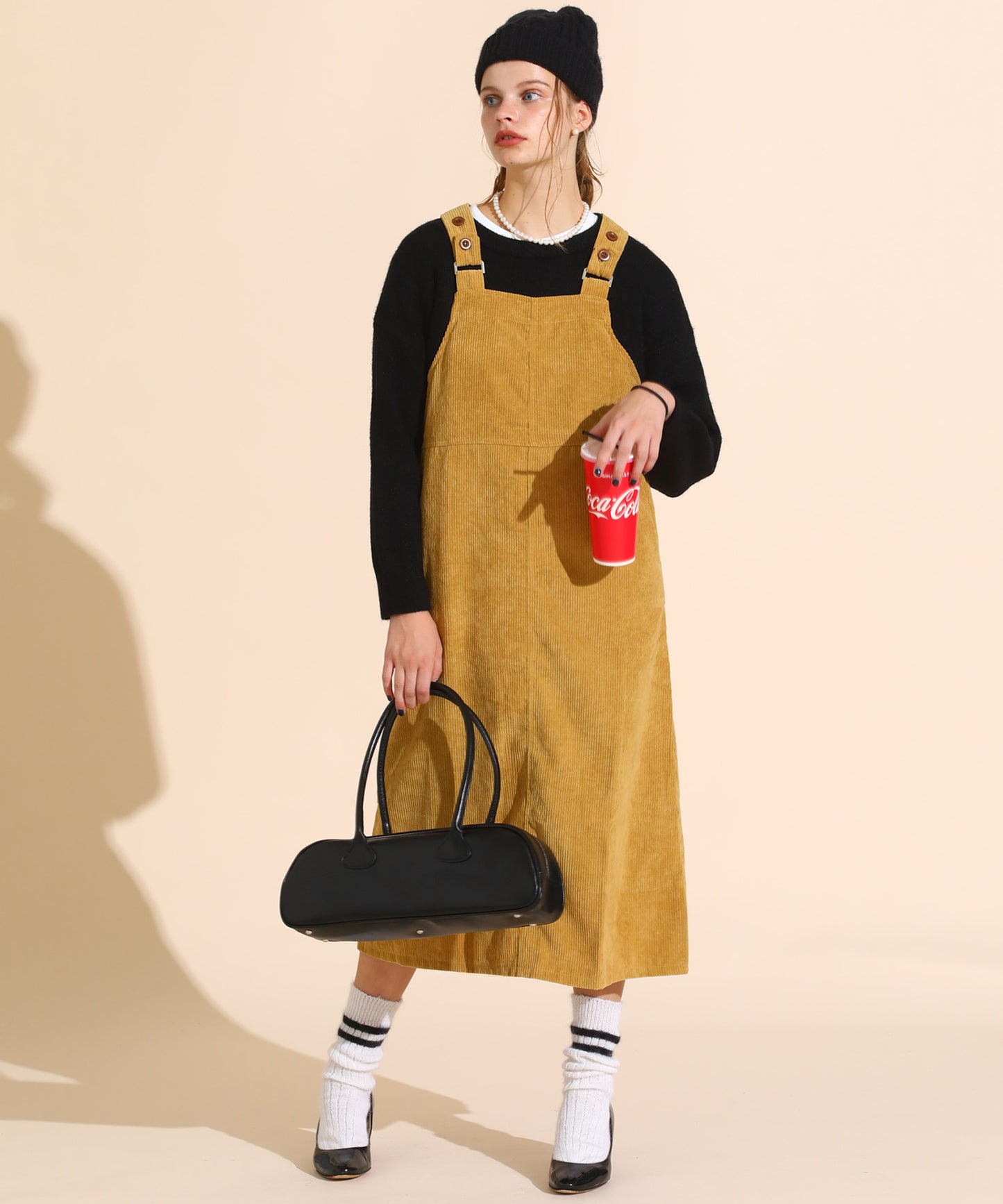 コーデュロイジャンパースカート