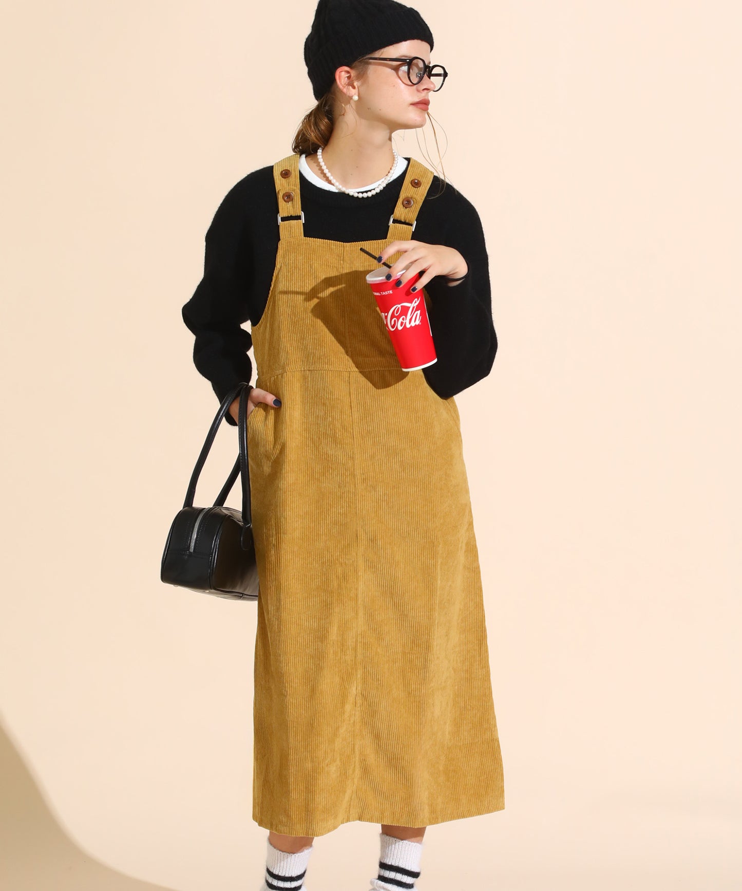 コーデュロイジャンパースカート