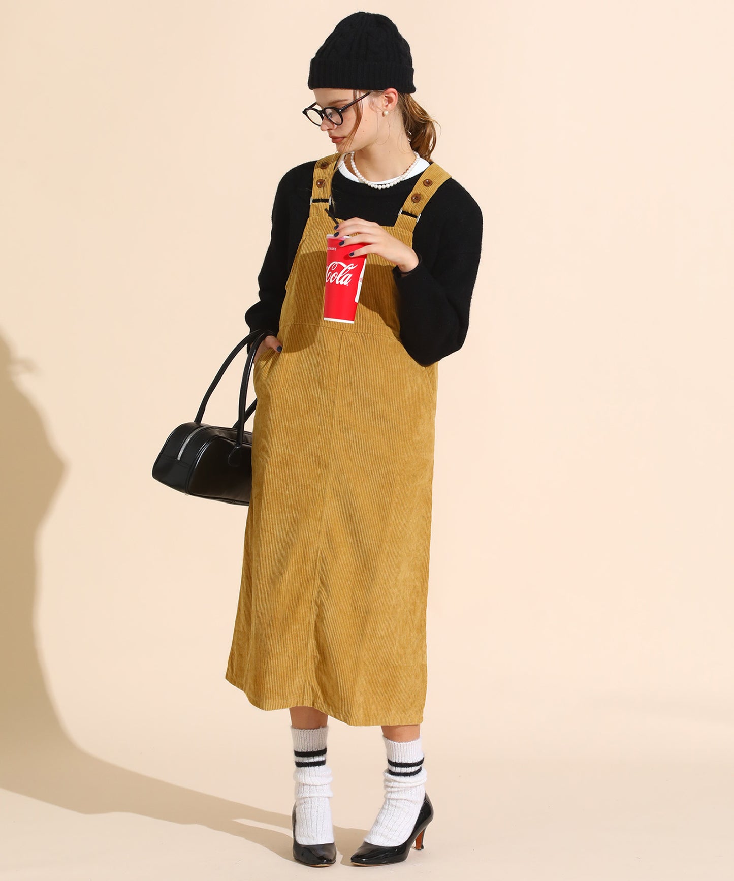 コーデュロイジャンパースカート