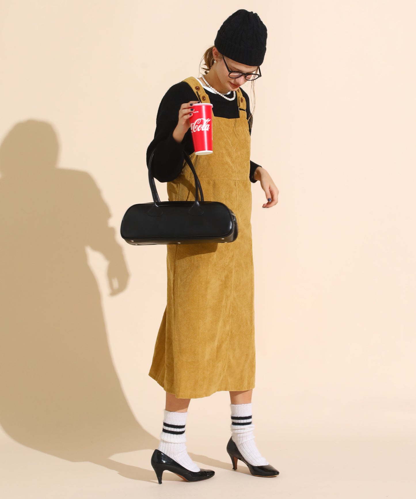 コーデュロイジャンパースカート