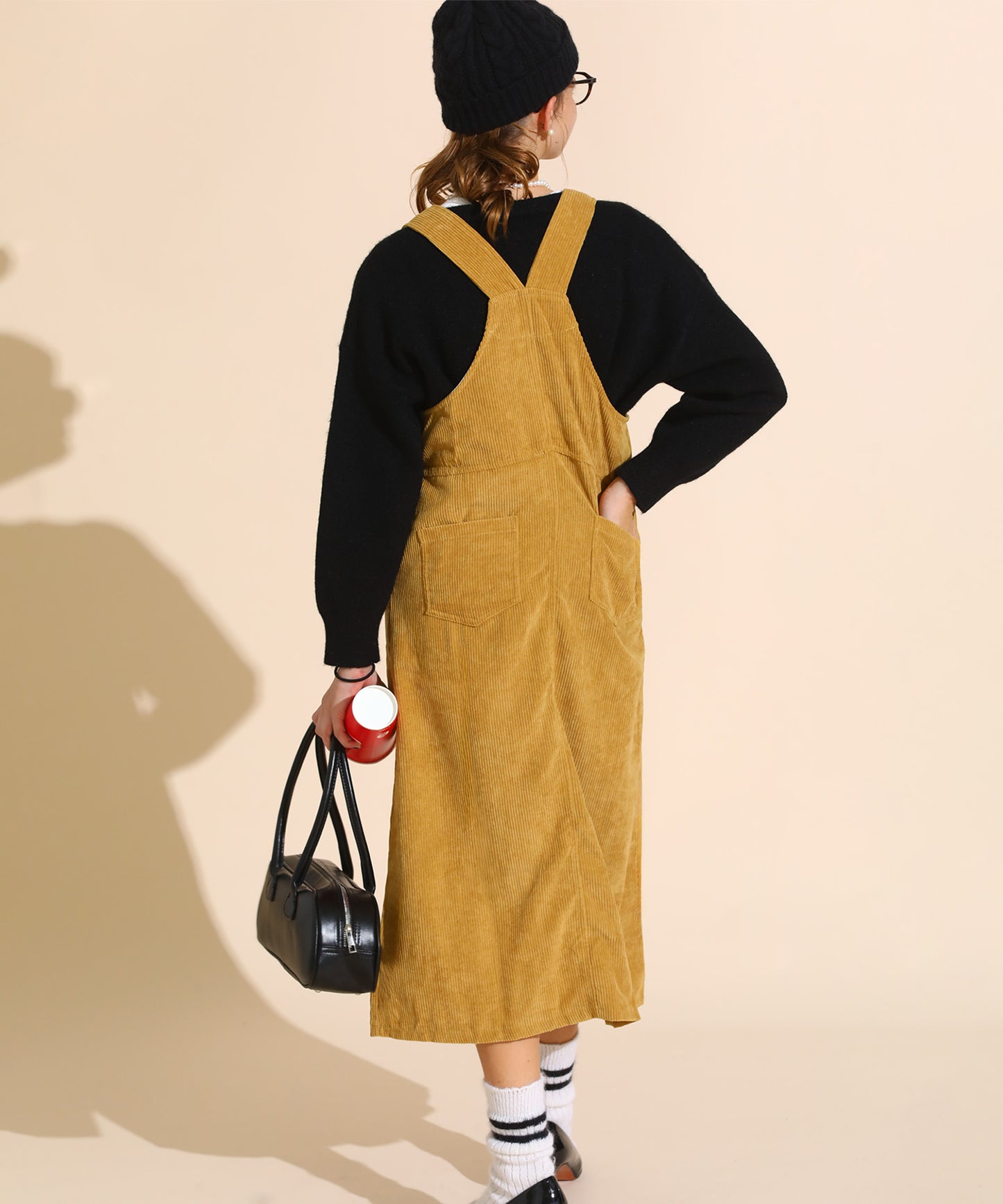 コーデュロイジャンパースカート