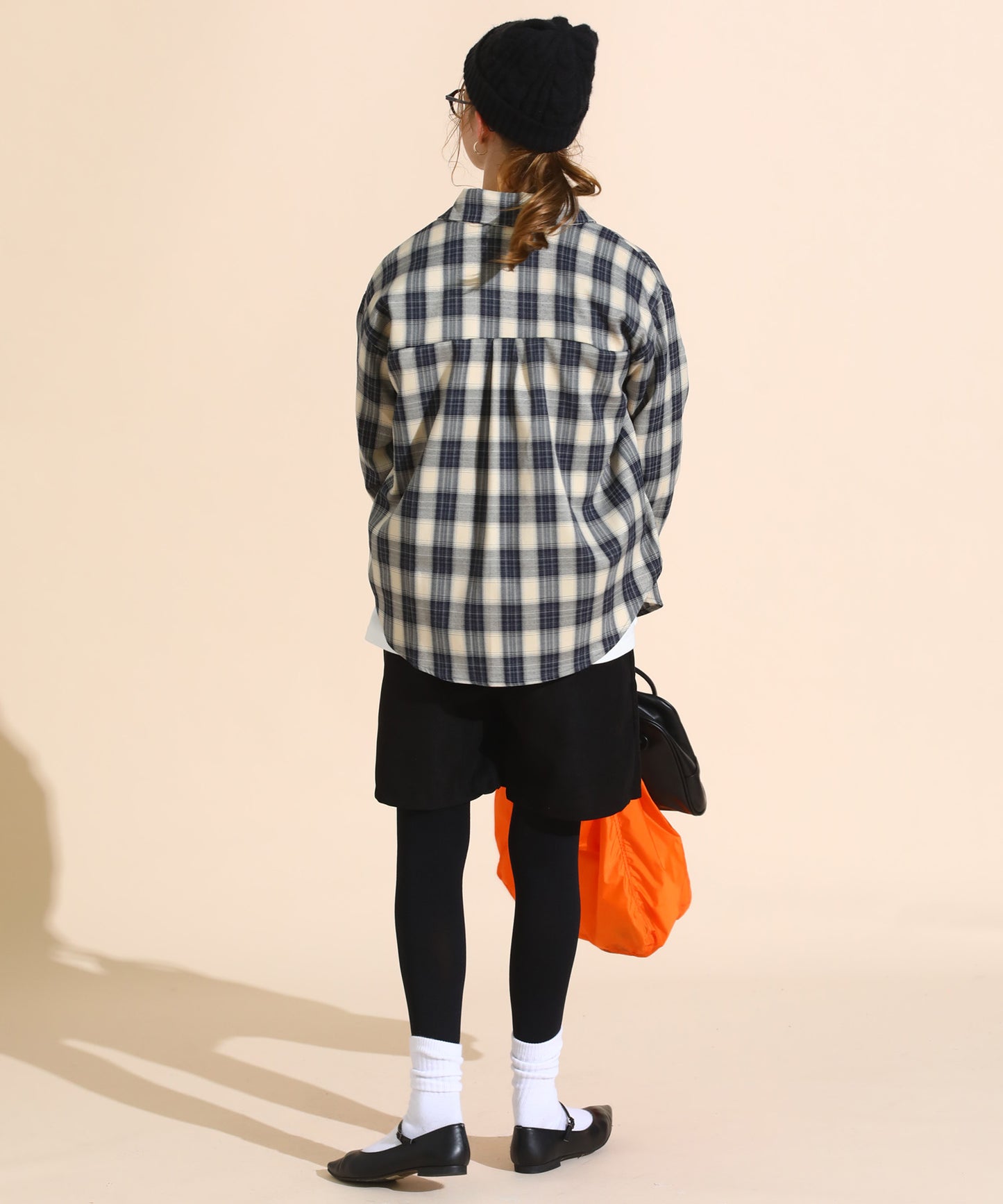 チェックコーデュロイシャツ