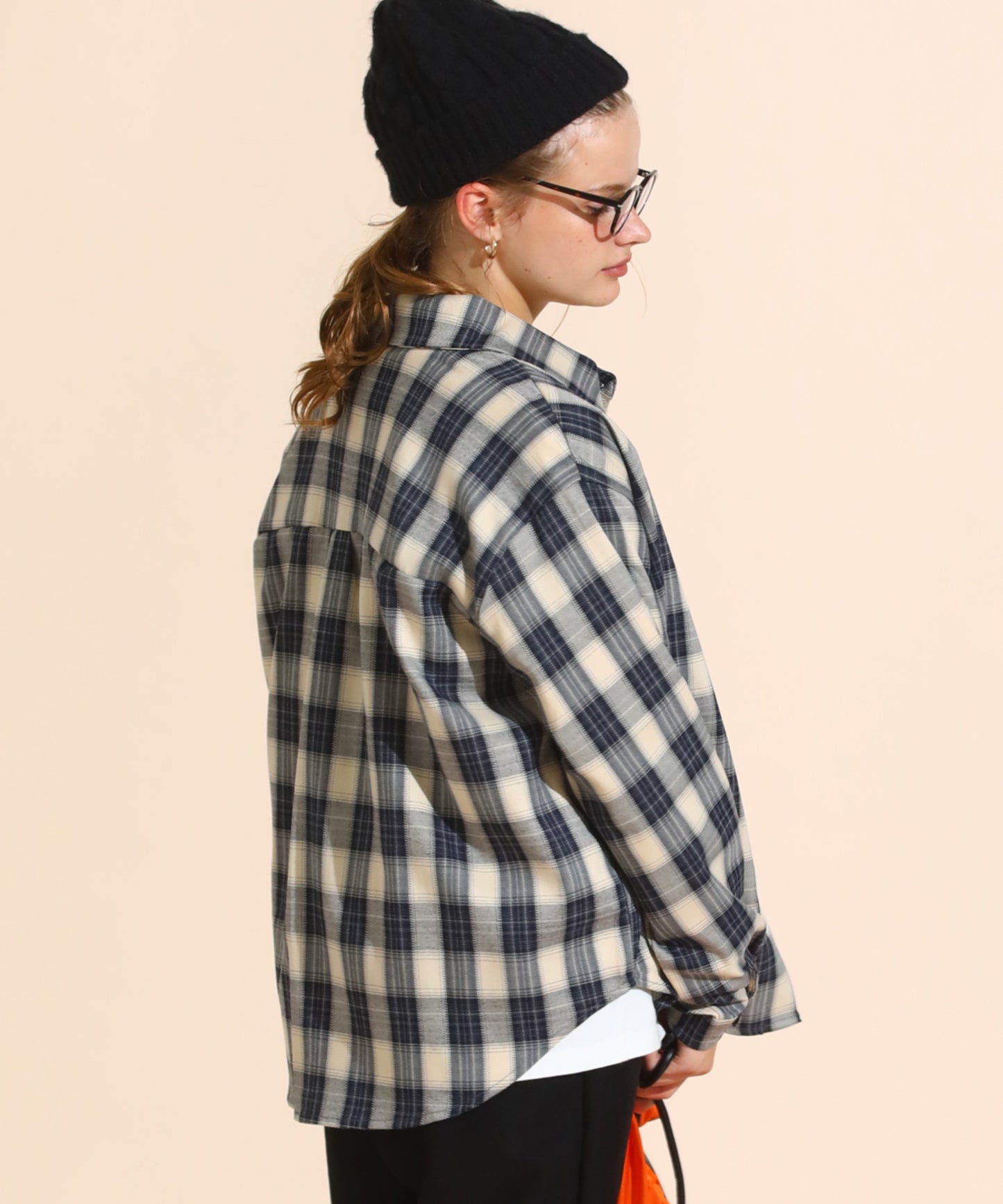 チェックコーデュロイシャツ