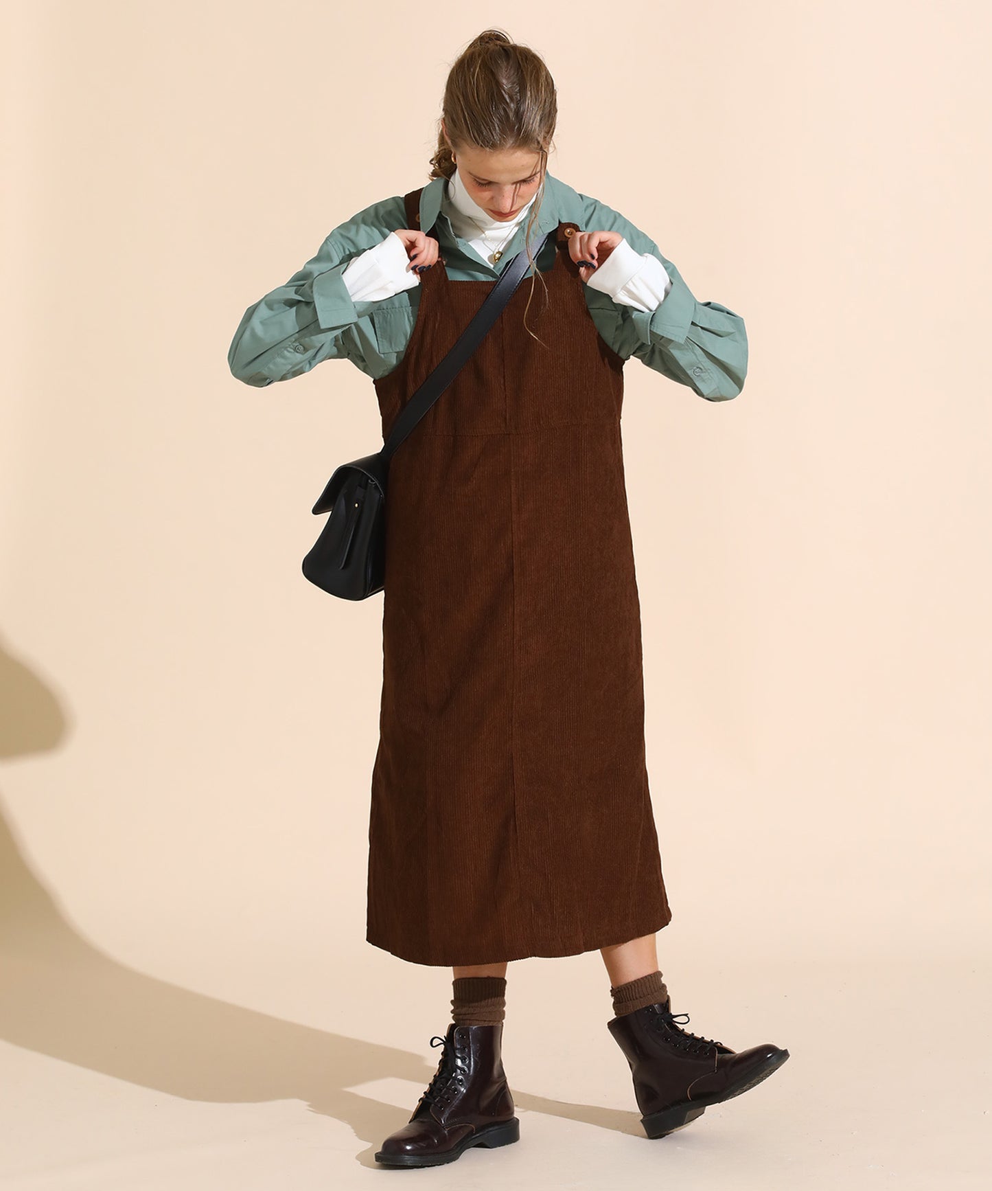 コーデュロイジャンパースカート