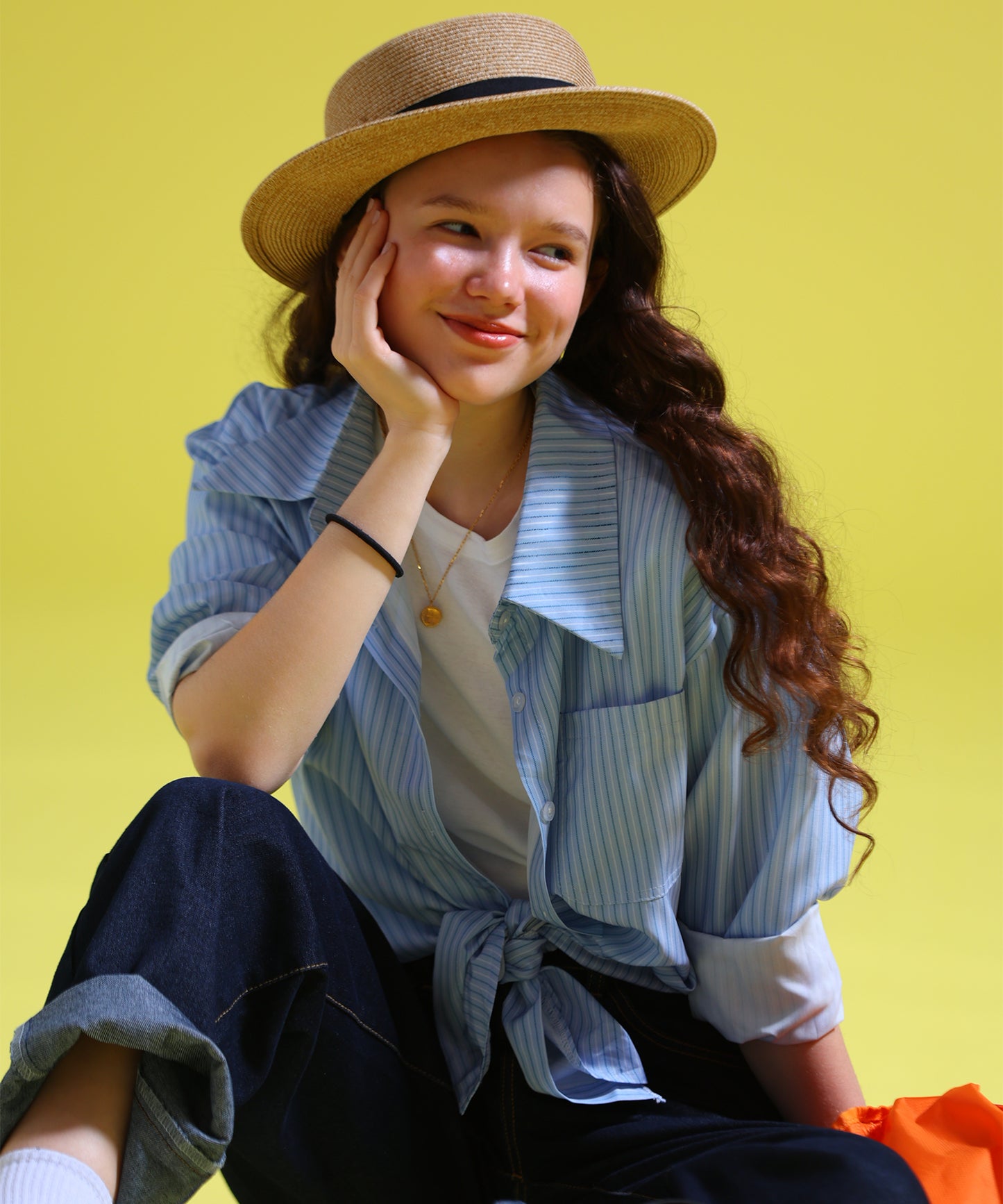 リボンカンカン帽