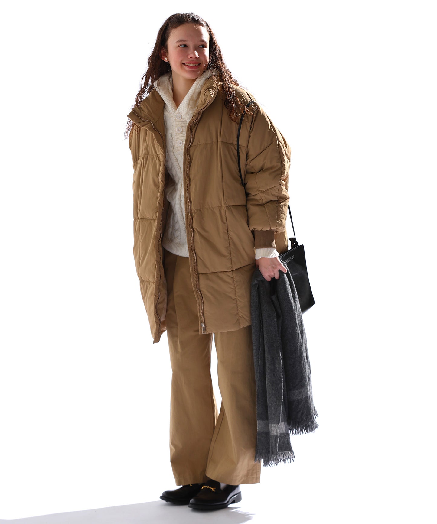 アラン編みニットフーディー/SCAD-KN03