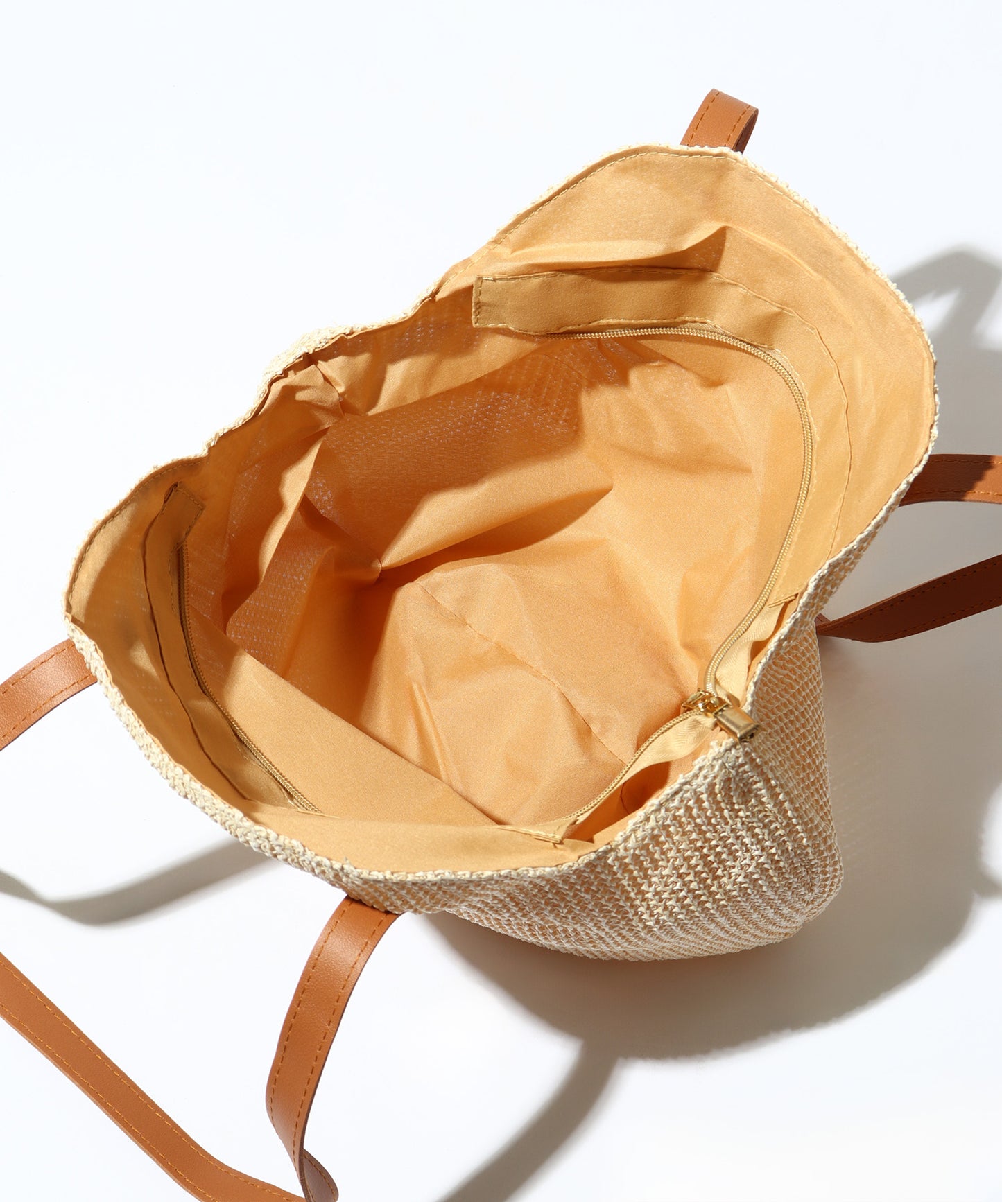 レザーハンドルカゴバッグ