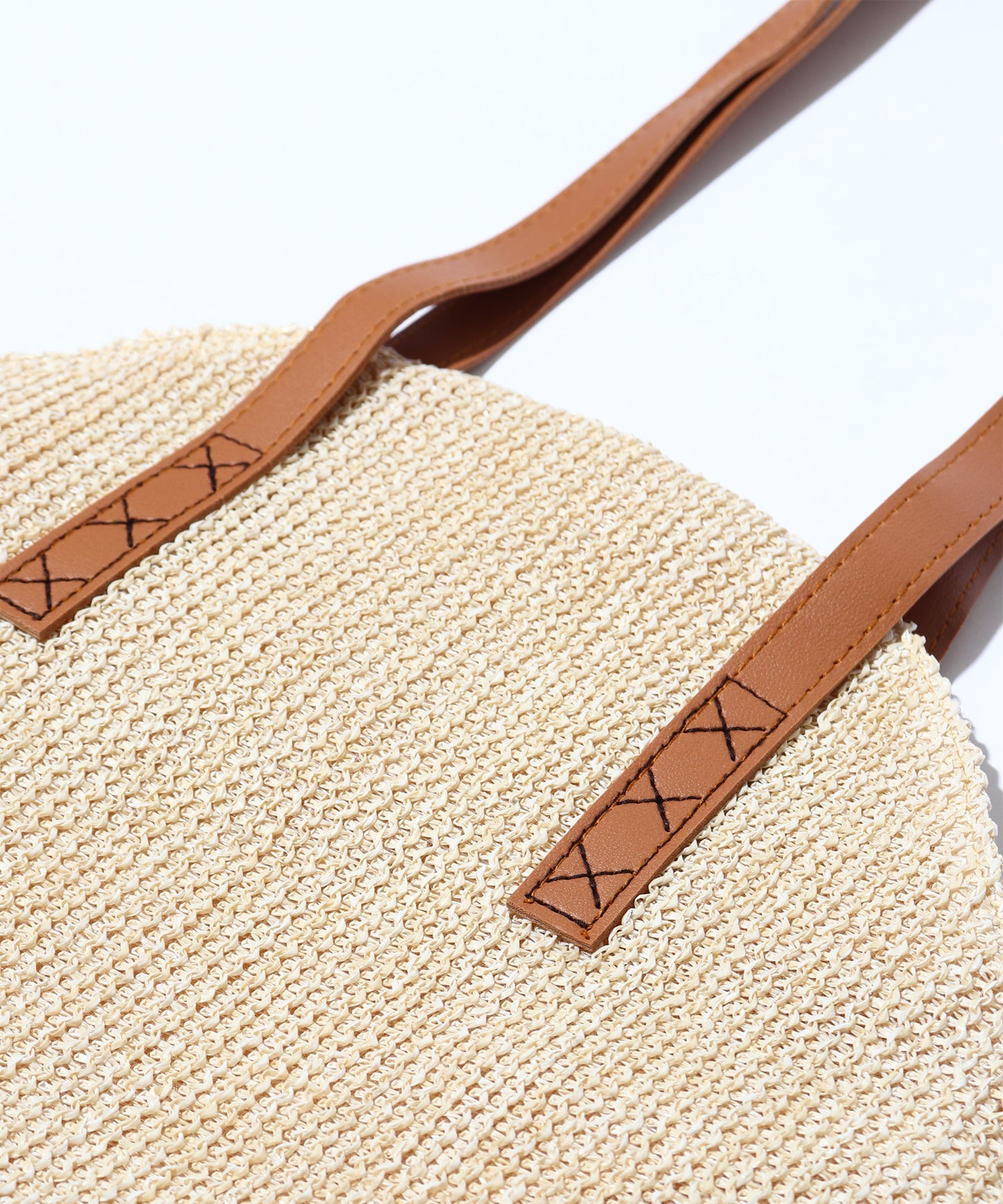 レザーハンドルカゴバッグ