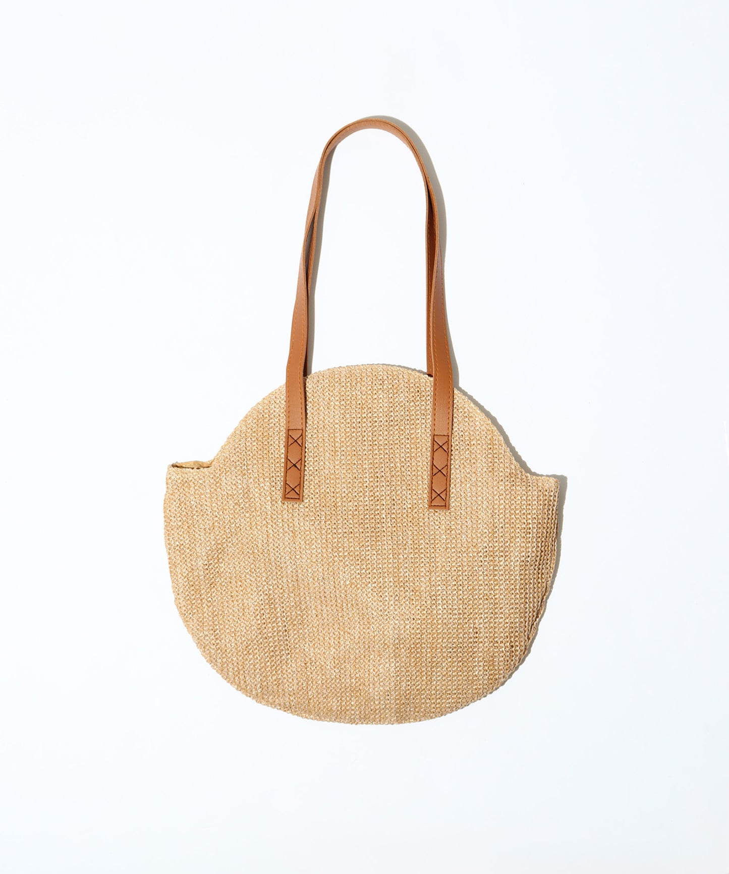 レザーハンドルカゴバッグ