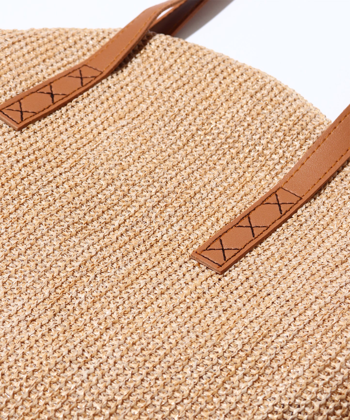 レザーハンドルカゴバッグ