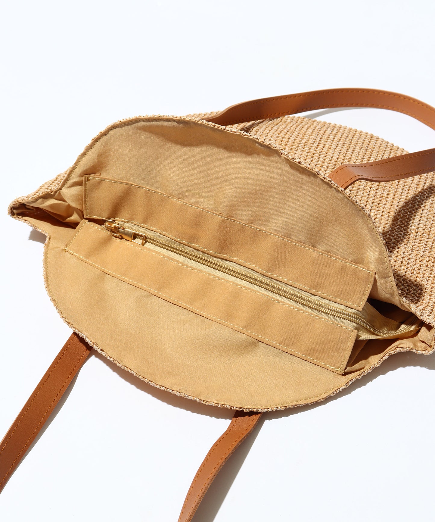 レザーハンドルカゴバッグ