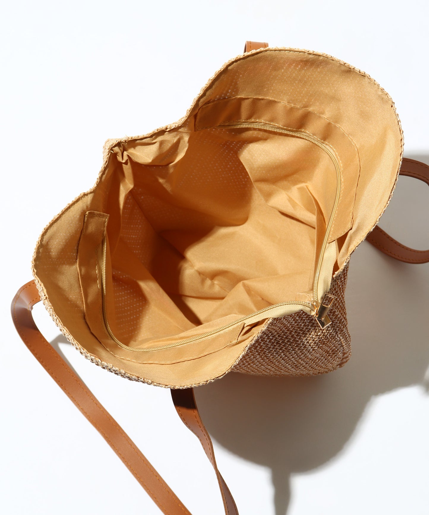 レザーハンドルカゴバッグ