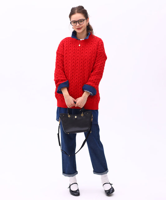 オーバーサイズケーブルニット/SCAC-KN05