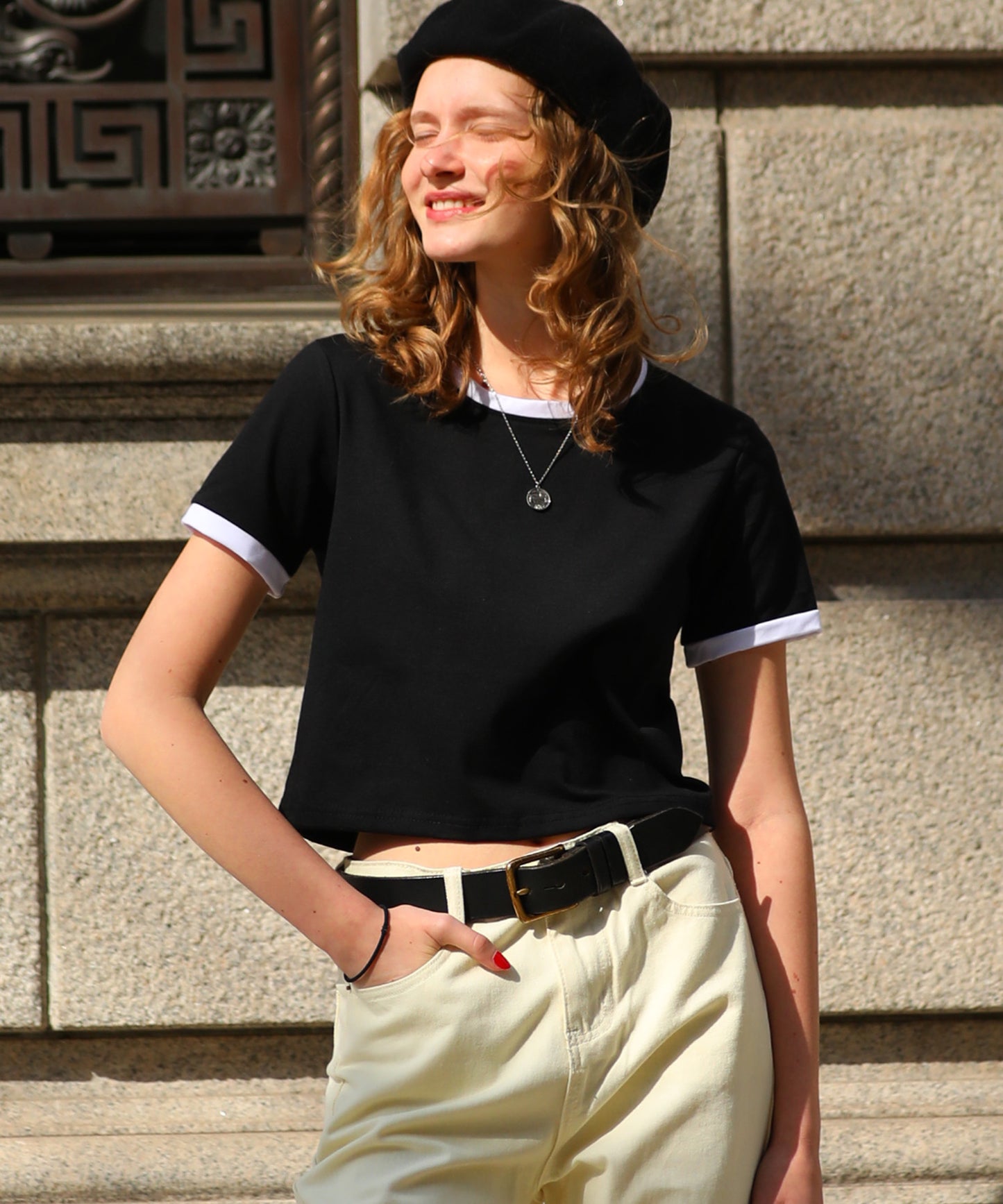 クロップドリンガーTシャツ/SCNB-TH01