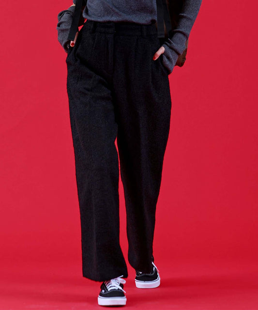 ミックス調ハイウエストワイドスラックス/SCAB-PT11