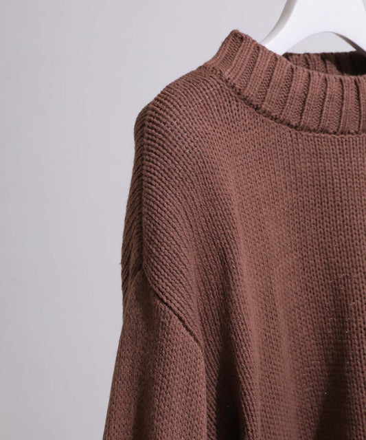 裾ダメージショート丈ニット/SCAB-KN20