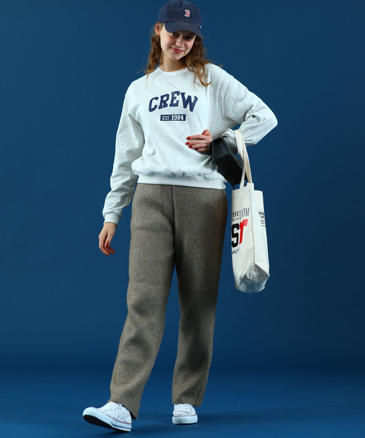 CREW ロゴ クルーネックスウェット