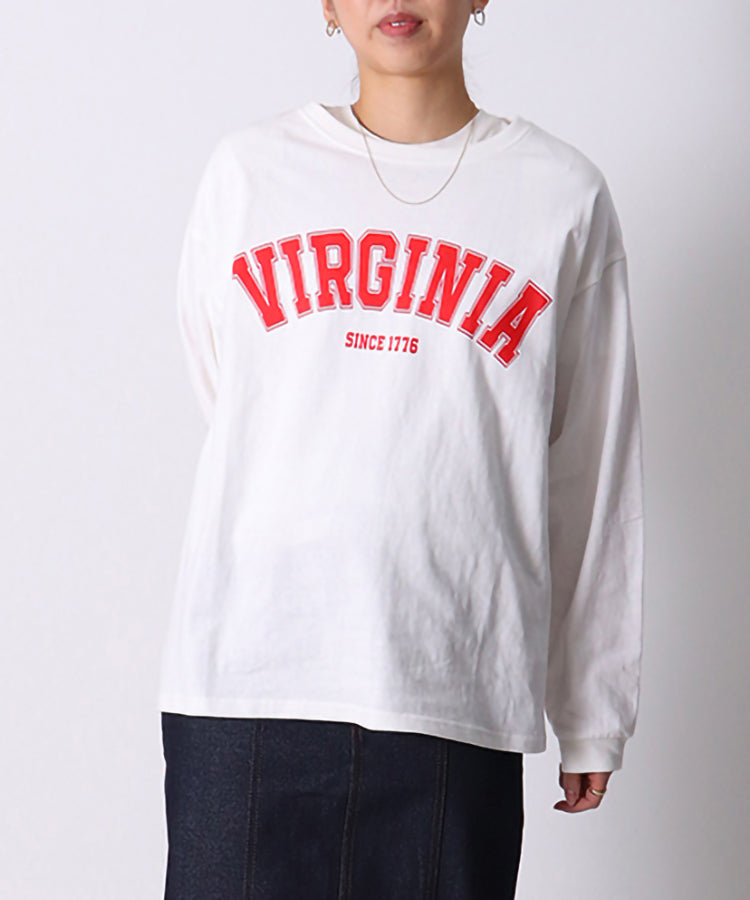 VIRGINIAロゴ 天竺ロングスリーブカットソー