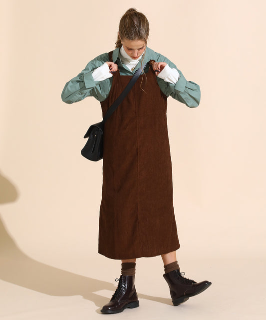 コーデュロイジャンパースカート