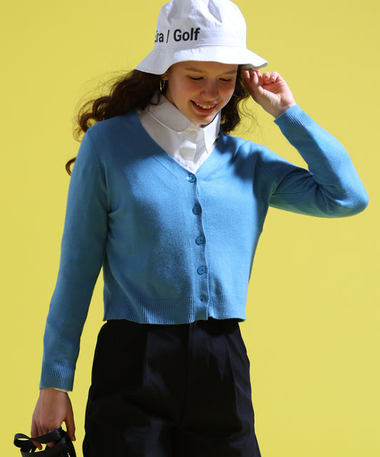 Vネックカーディガン