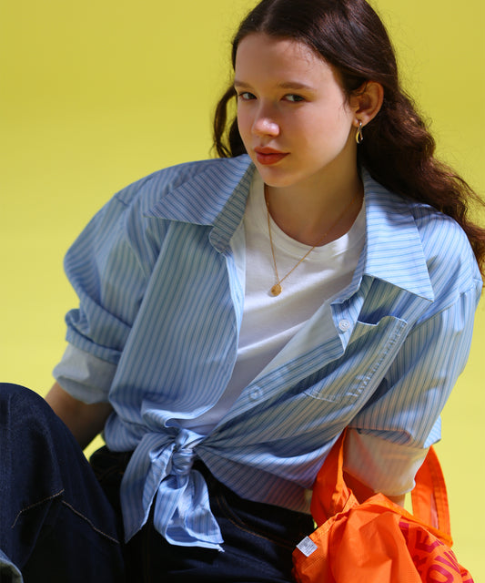 ルーズストライプシャツ